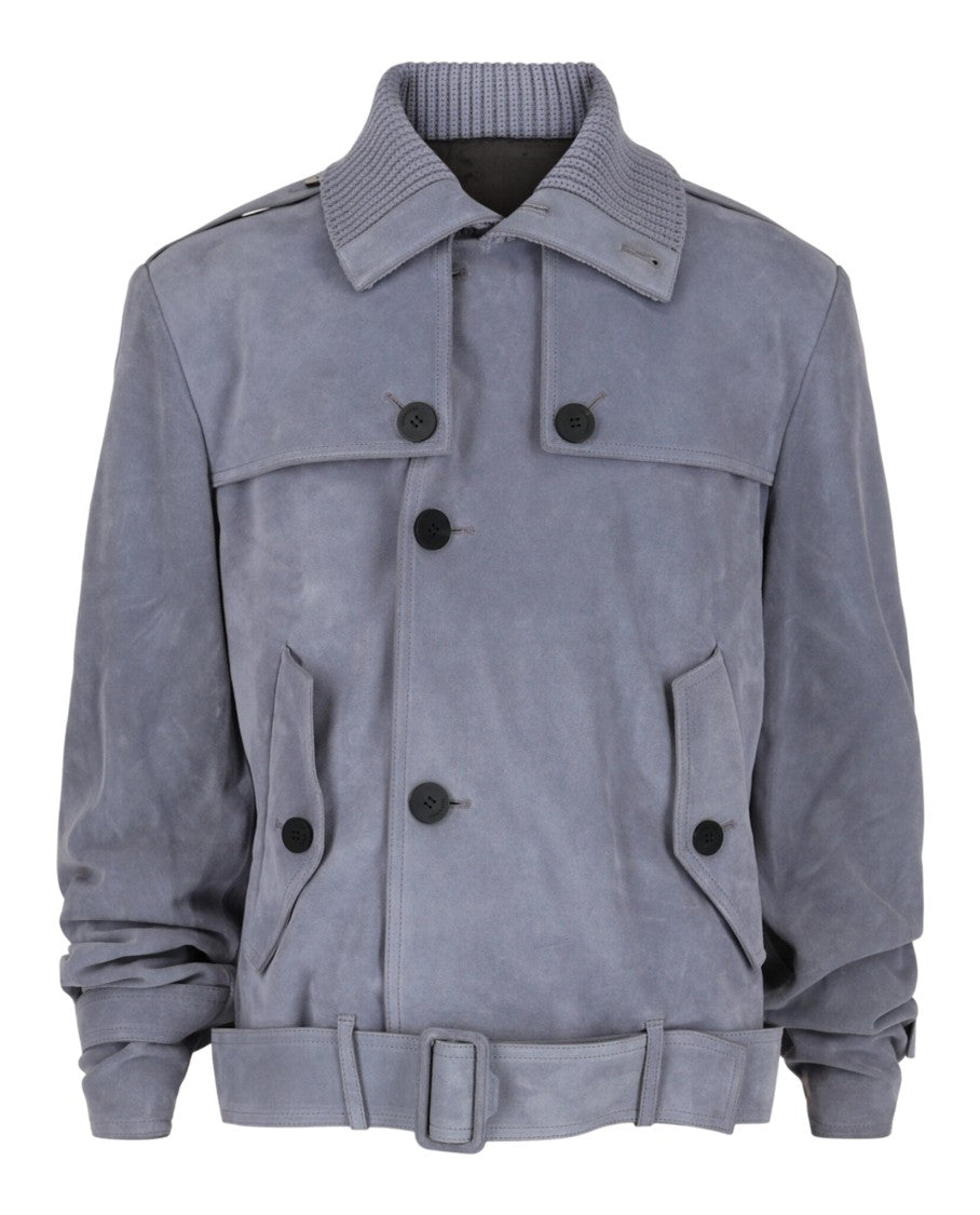 Ferragamo Suede Moto Jacket