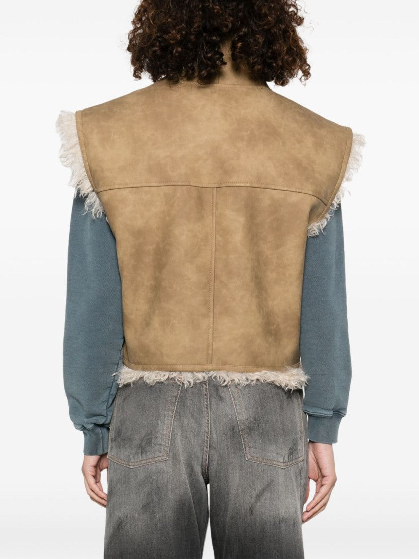 Isabel Marant Étoile Plush Shearling-Lined Cropped Vest