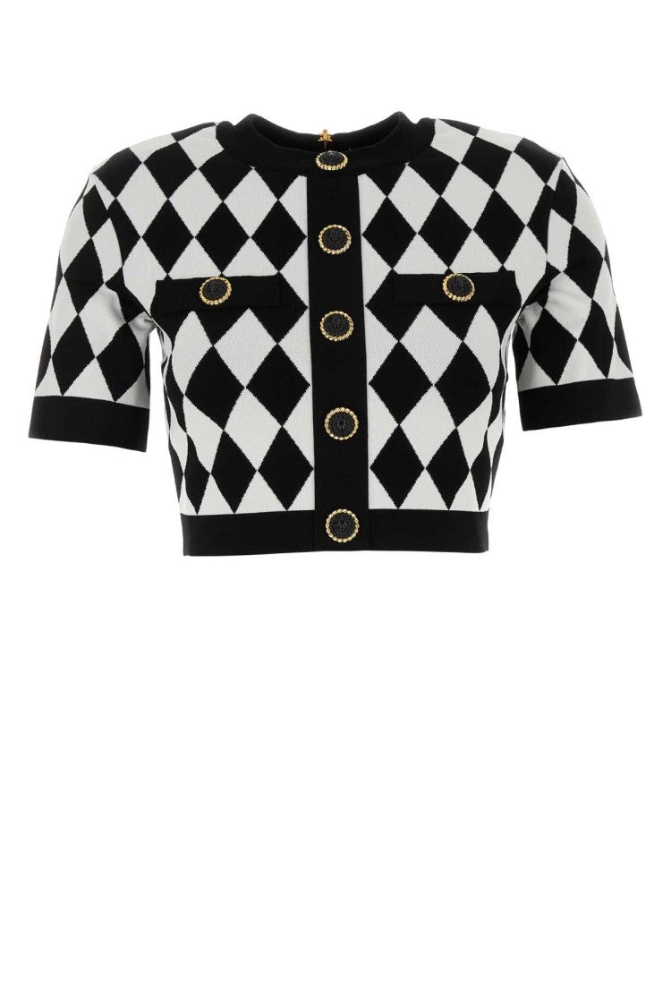 Balmain Embroidered Viscose Blend Top