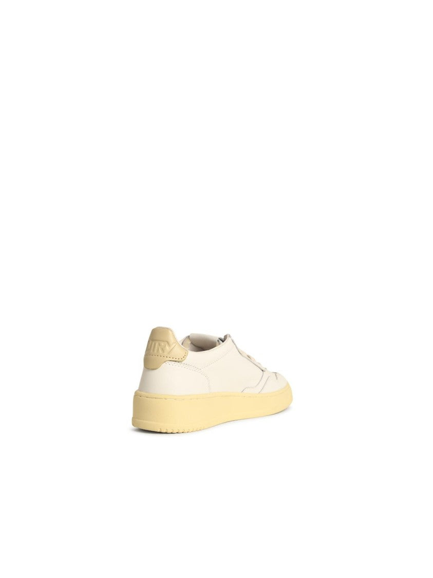 Autry Medalist Low' White Leather Sneakers
