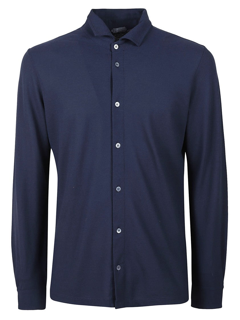 Zanone Button-Down Cotton Shirt With Soft Texture