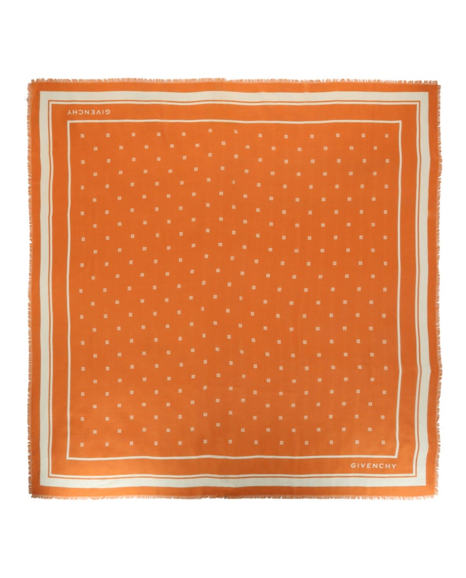 Givenchy 4G Shawl In Cashmere And Silk