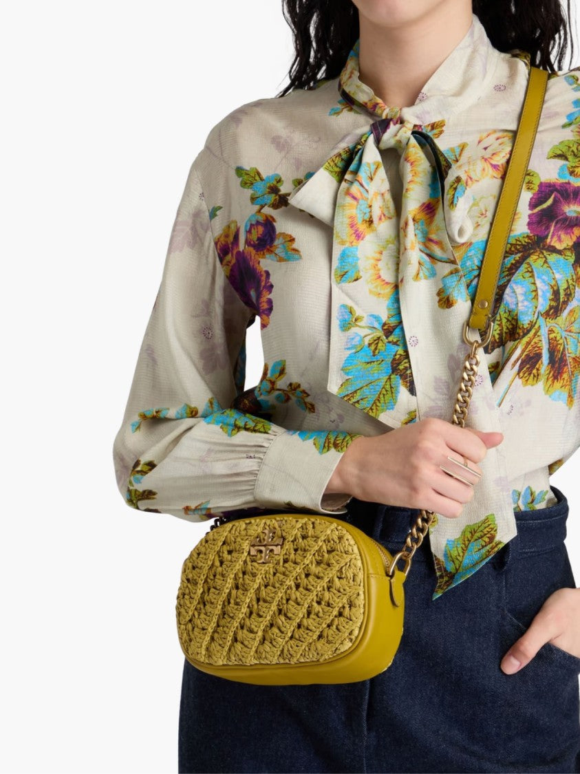 Tory Burch Kira Crochet Logo Camera Bag
