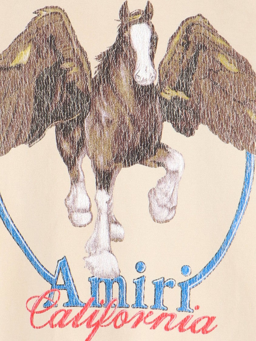 Amiri "Pegasus" Logo T-Shirt – Off-White