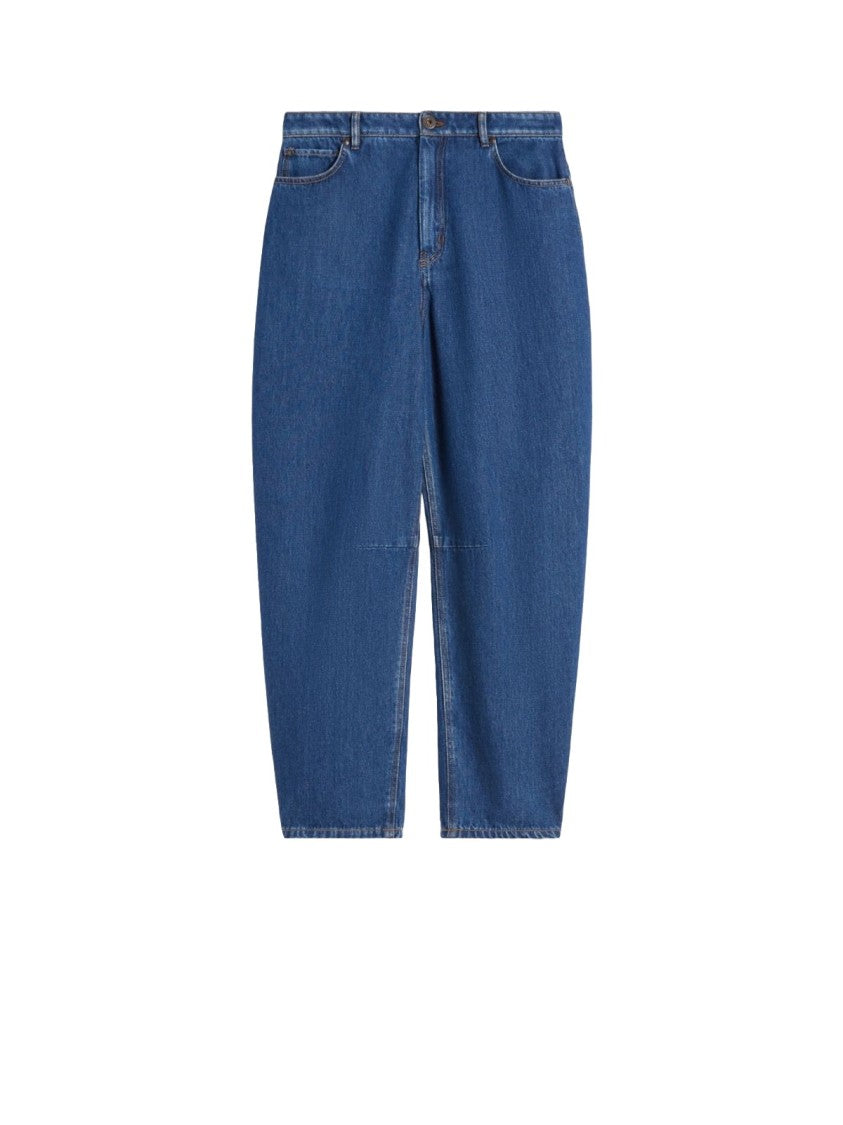 Max Mara Wide-Leg Denim Pants With Five-Pocket Design