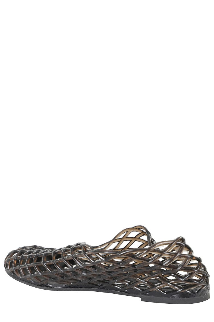 Senso Ebony Jellie Mesh Rubber Flats