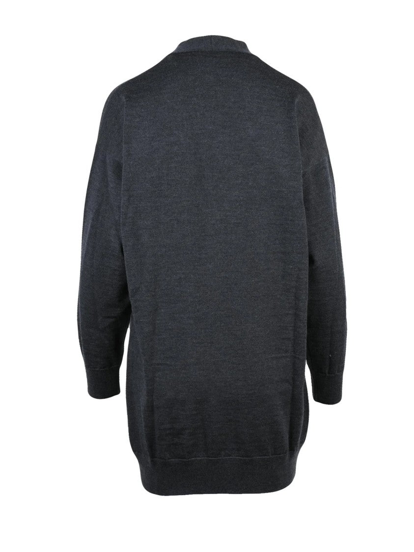 Alpha Studio Extrafine Merino Wool V-Neck Cardigan