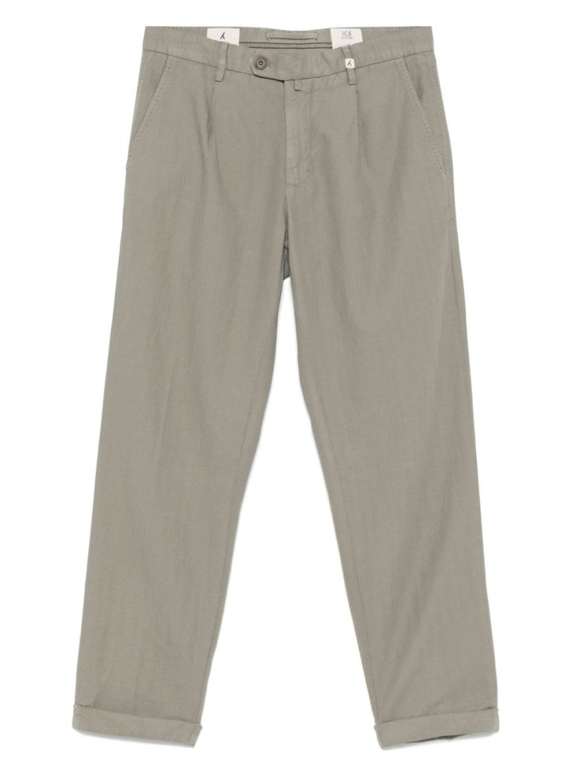 Myths Tapered Trousers In Sophisticated Tortora Hue