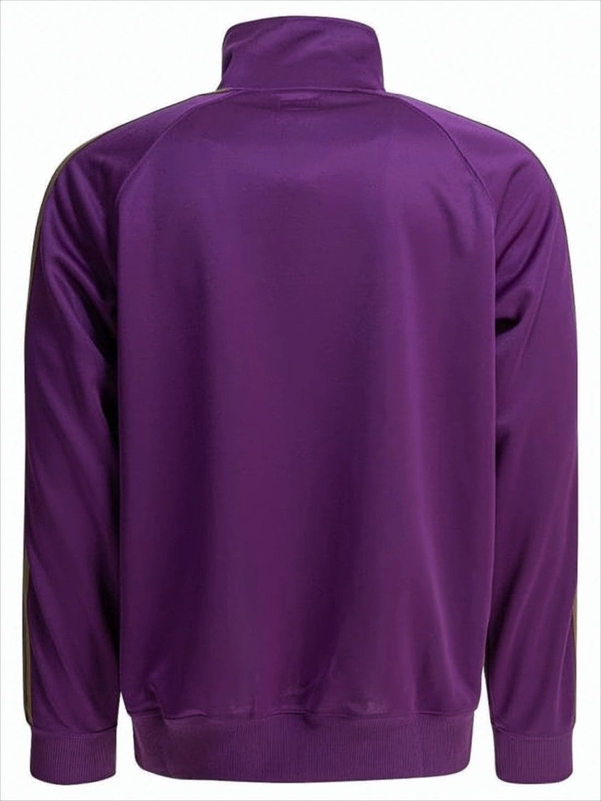 Needles Purple Activewear Jacket With Contrasting Stripe Details