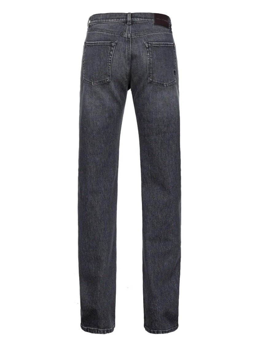 Pinko Relaxed Fit Straight Jeans With Subtle Texture