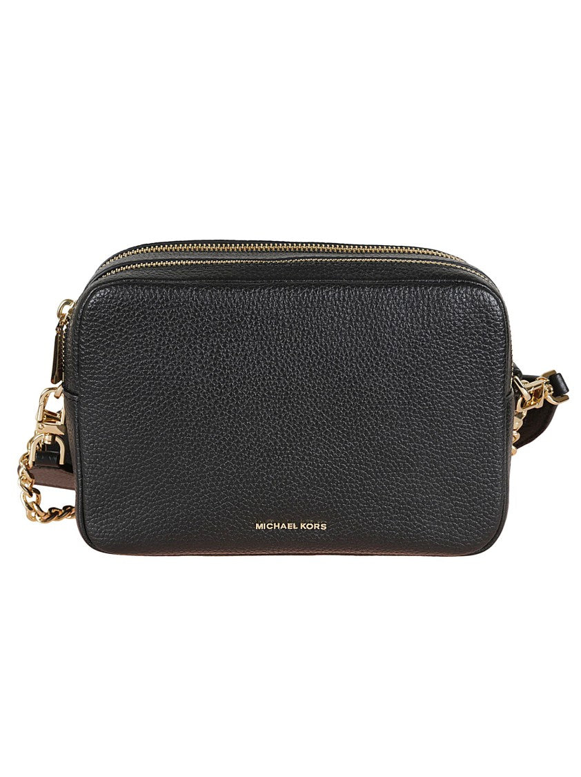 Michael Kors Bryant Black Grained Leather Shoulder Bag