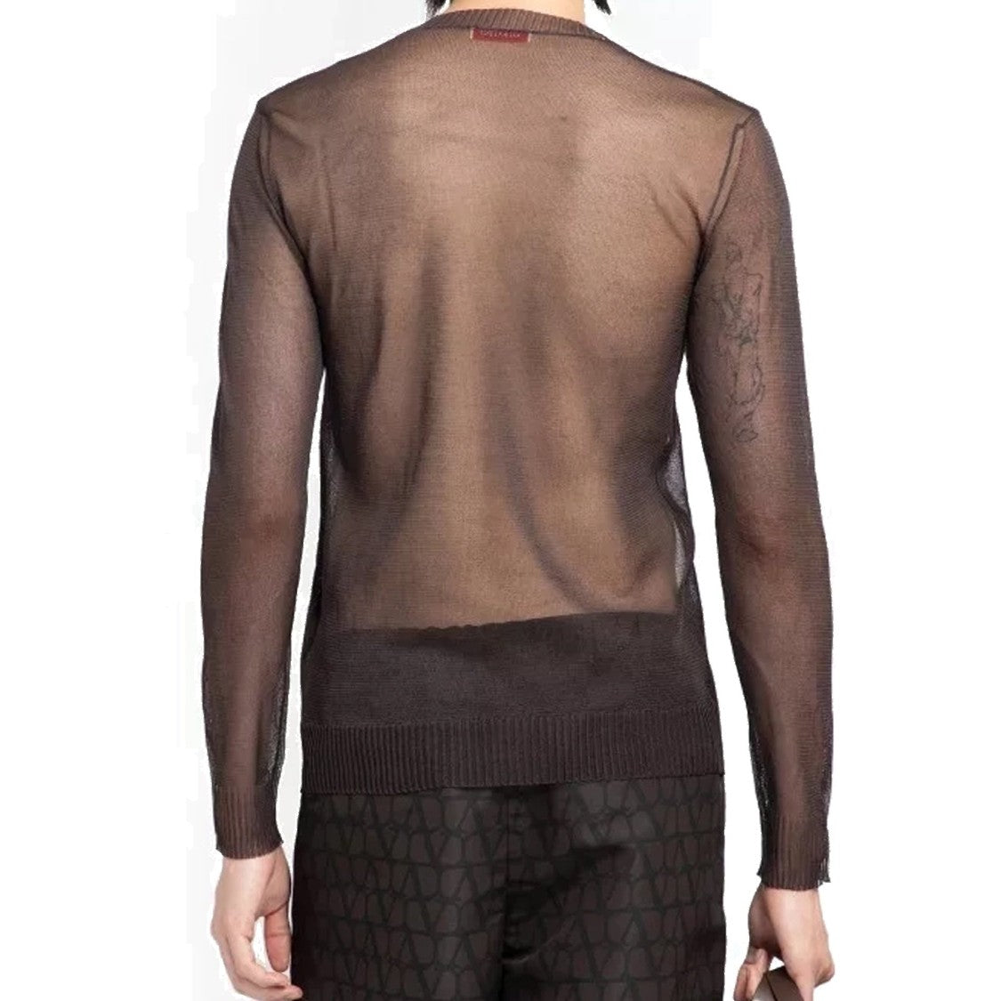 Valentino Semi-Transparent Valentino Sweater With Ribbed Trims