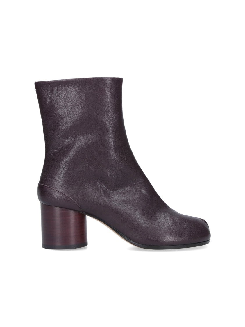 Maison Margiela Split-Toe Dark Brown Leather Ankle Boots