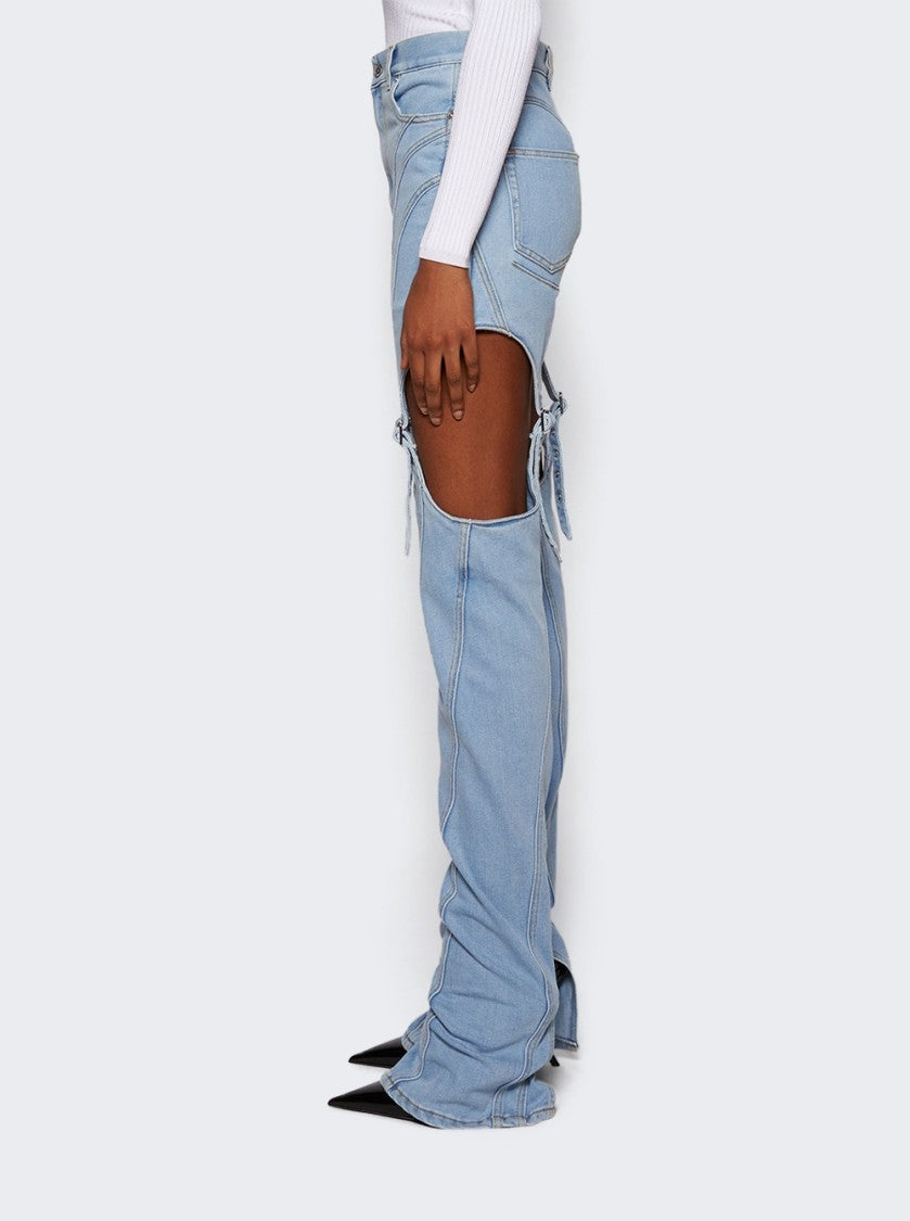 Mugler Buckled Chaps Skinny Jeans