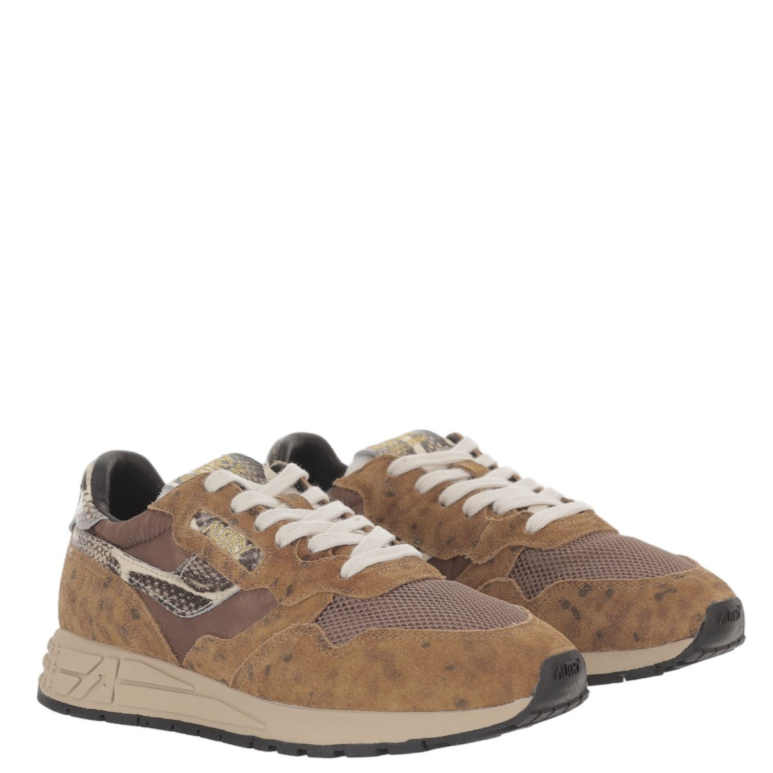 Autry Animal Print Leather Running Sneakers