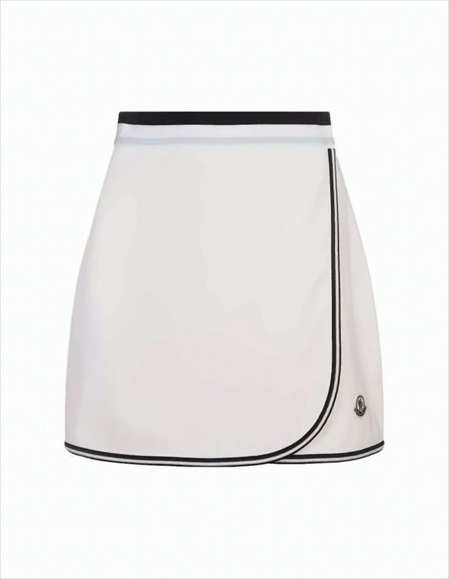 Moncler Wrap-Style Mini Skirt With Contrasting Trim