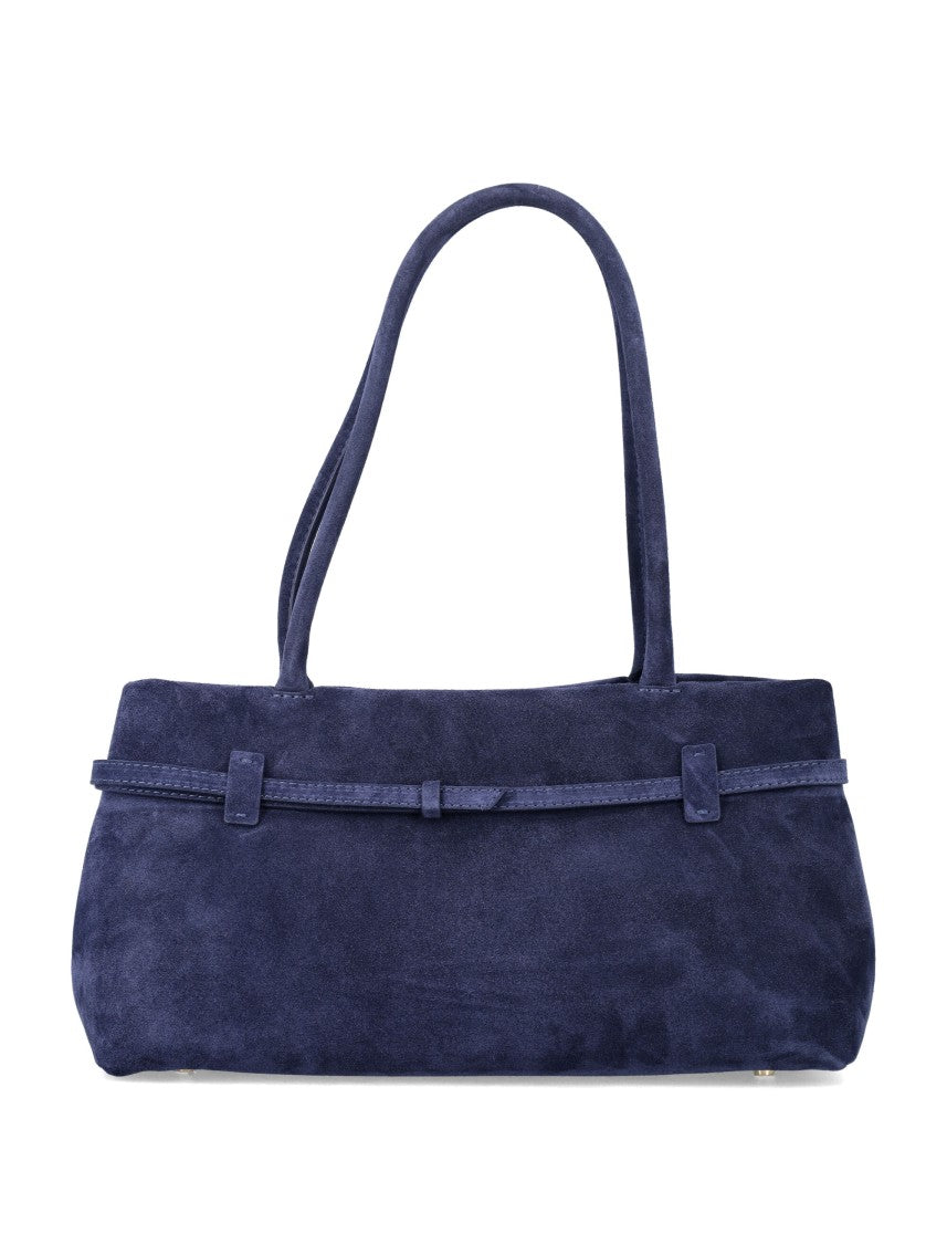 Manu Atelier Contemporary Suede East West Handbag By Manu Atelier