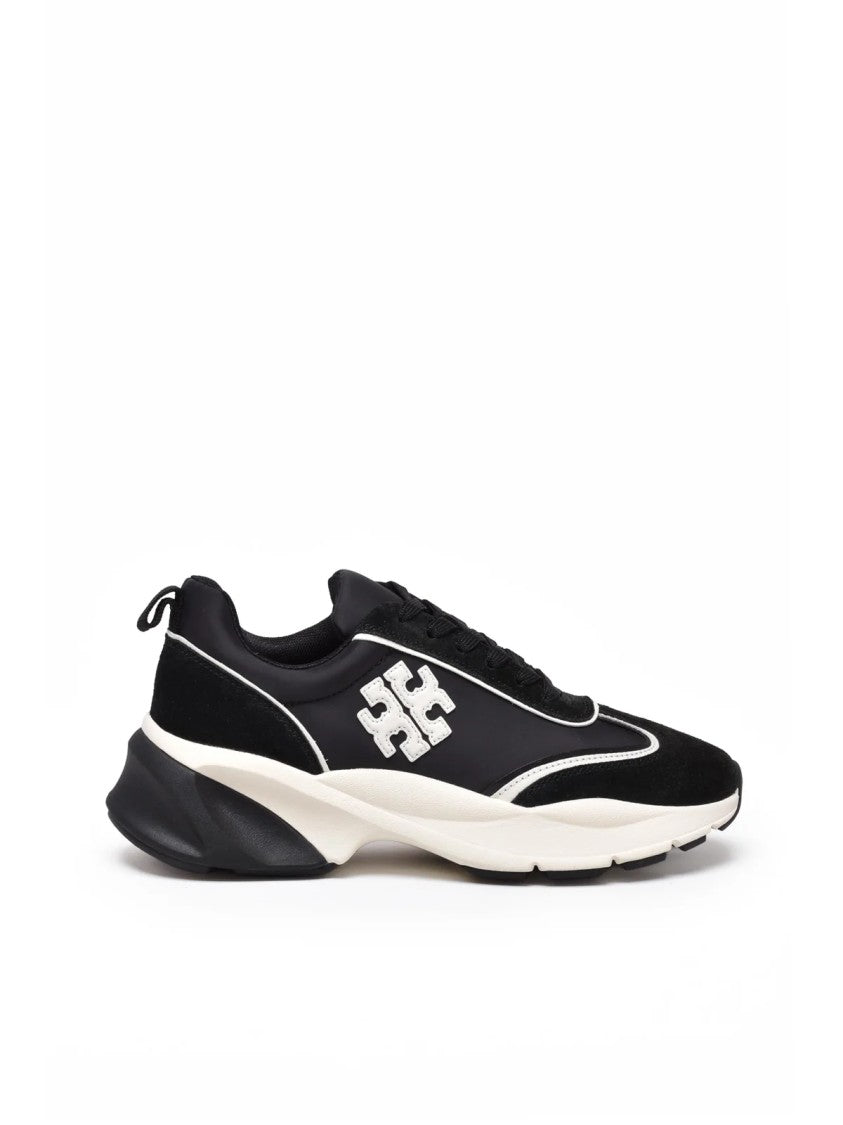 Tory Burch Black Leather-Blend Trainer Sneakers