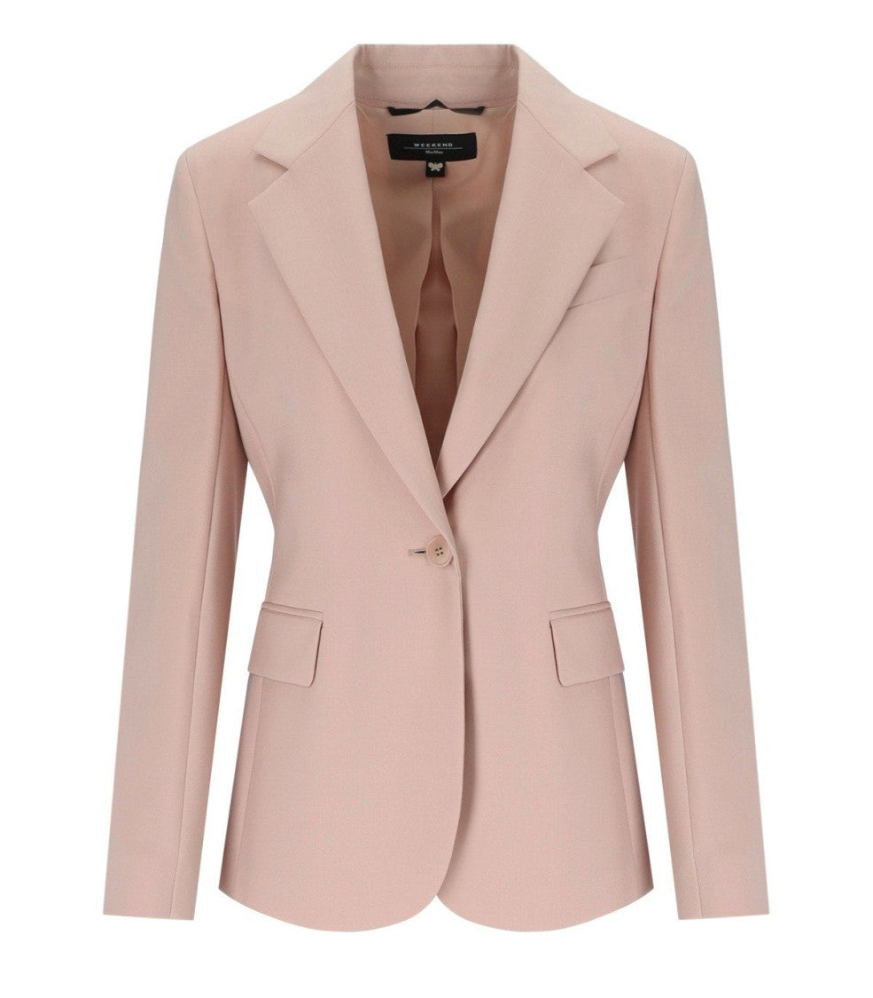 Max Mara Lamine Pink Single-Breasted Blazer