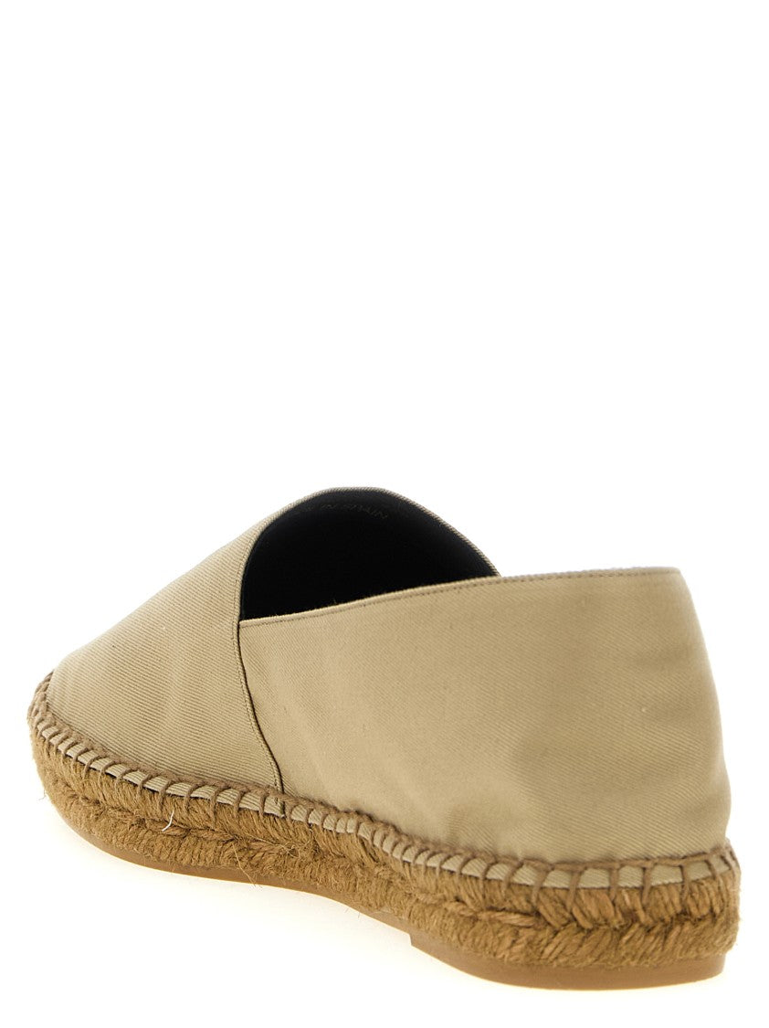 Saint Laurent Tone-On-Tone Embroidered Cotton Espadrilles