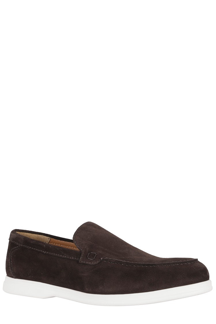 Doucal's Dark Brown Adler Suede Leather Loafers