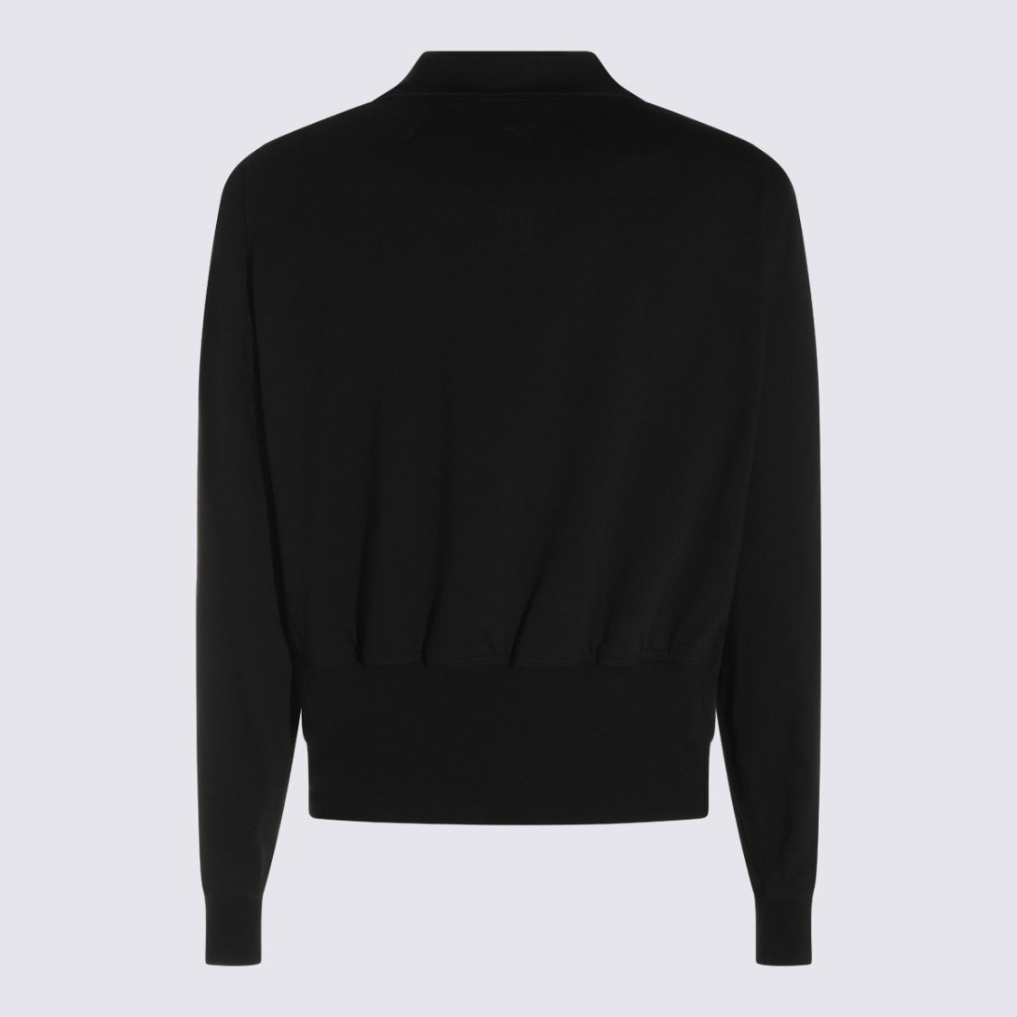 Rick Owens Asymmetrical Front-Zipper Sweater With Structured Collar