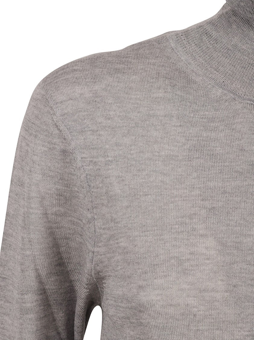 Saint Laurent Classic Turtleneck Sweater In Luxurious Grey Wool