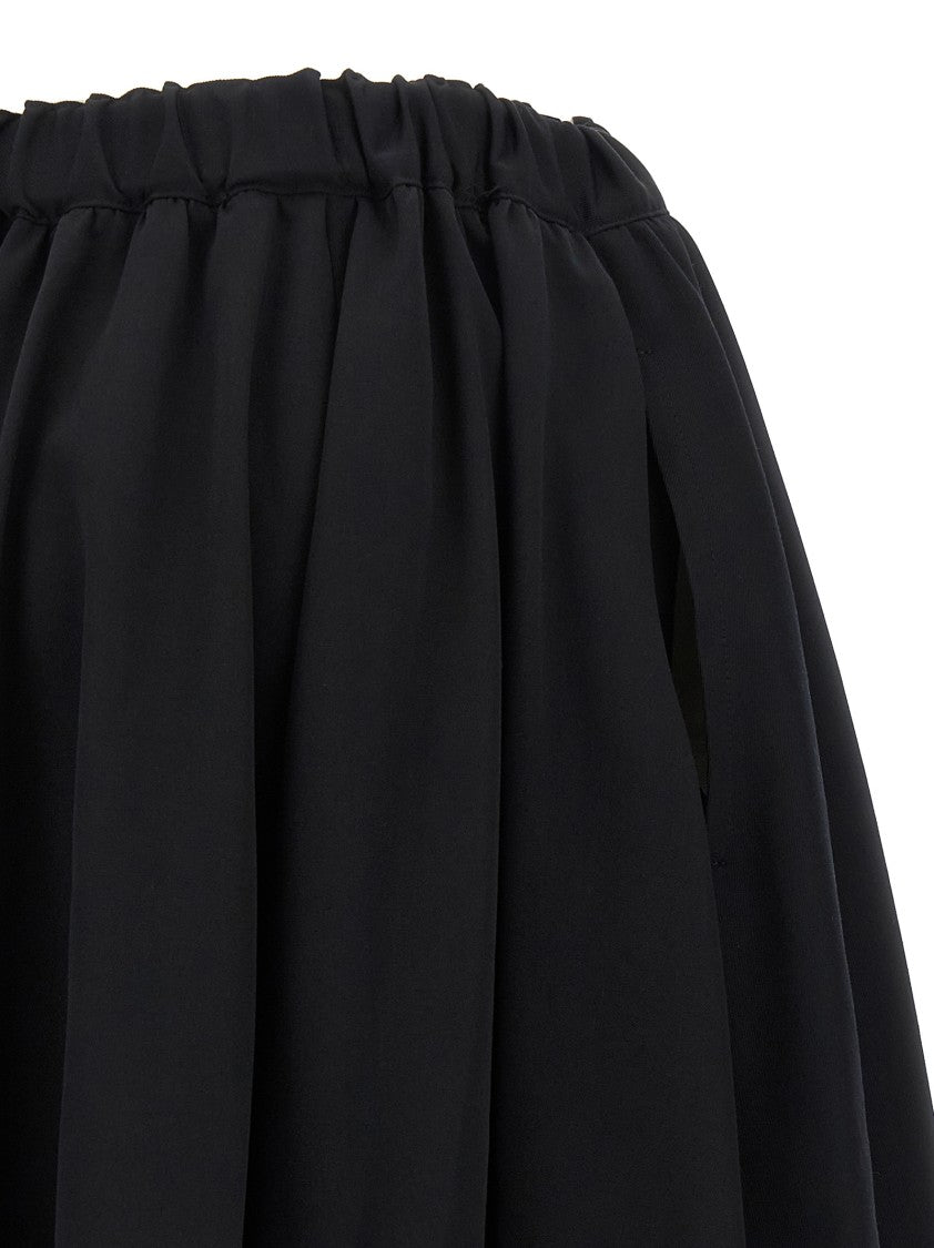 Comme Des Garçons Maxi Wool Skirt With Pleated Wheel Silhouette