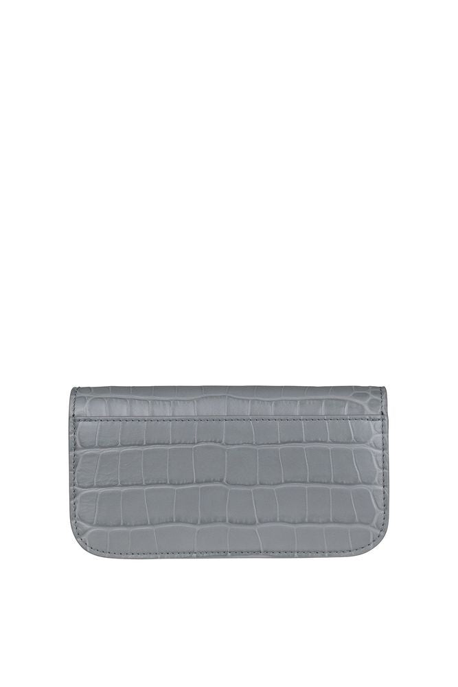 Balenciaga Crocodile-Embossed Calf Leather Wallet Chain