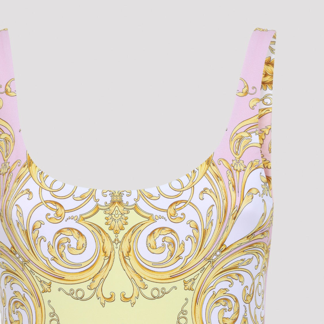 Versace Yellow And Pink Polyester One-Piece