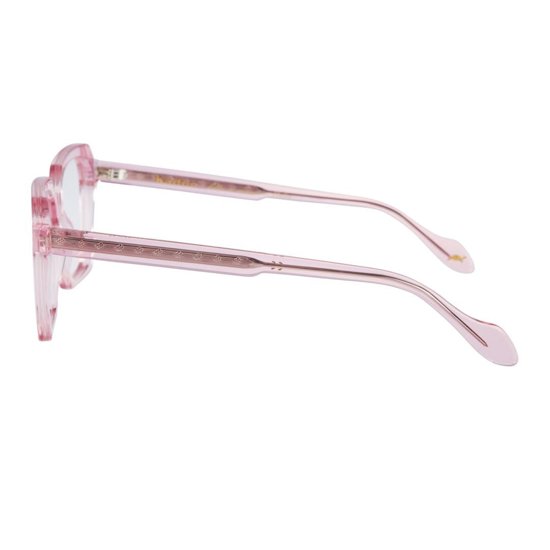 Kador Pink Kallima Light Translucent Square Eyeglasses