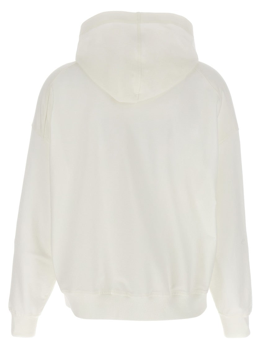 Brunello Cucinelli Gauze Cotton Hoodie With Monile Detail And Zip Closure
