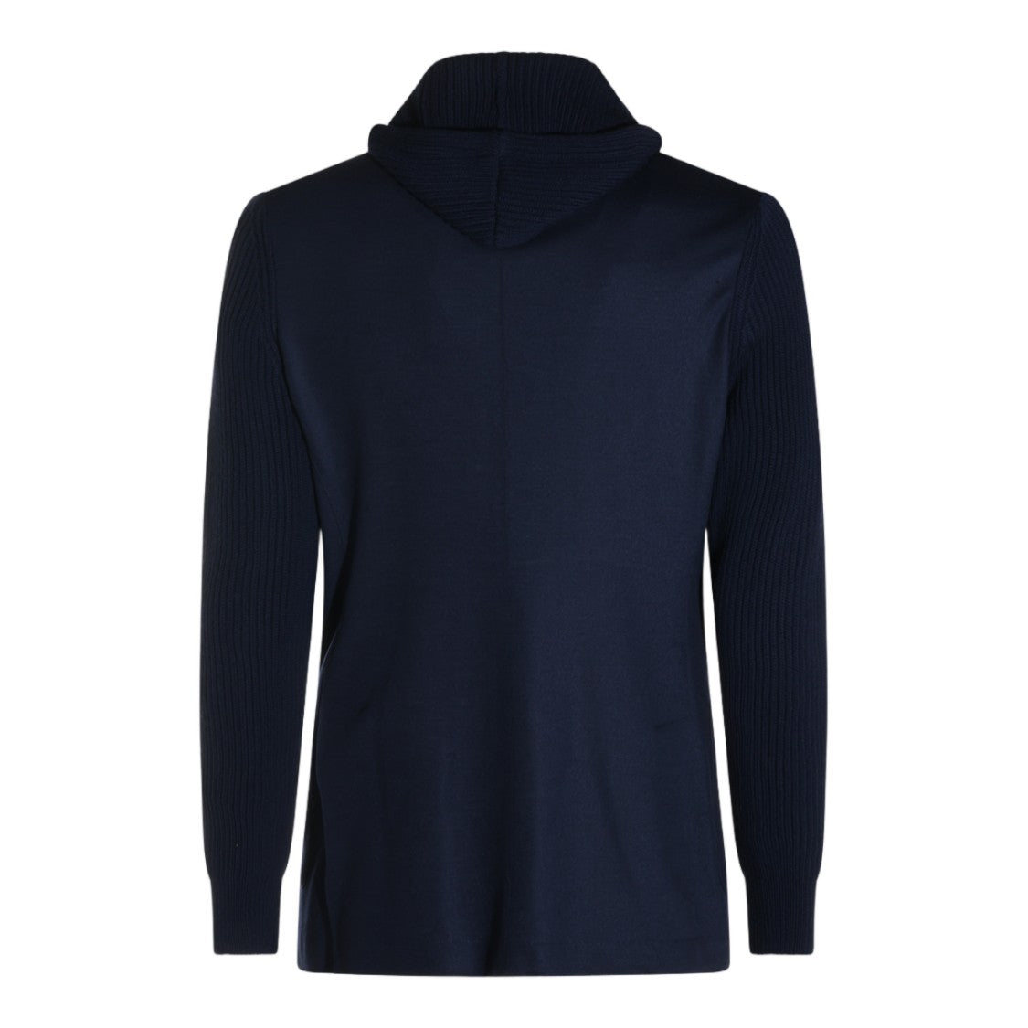 Eleventy Knitted Hooded Hybrid Layered Blazer