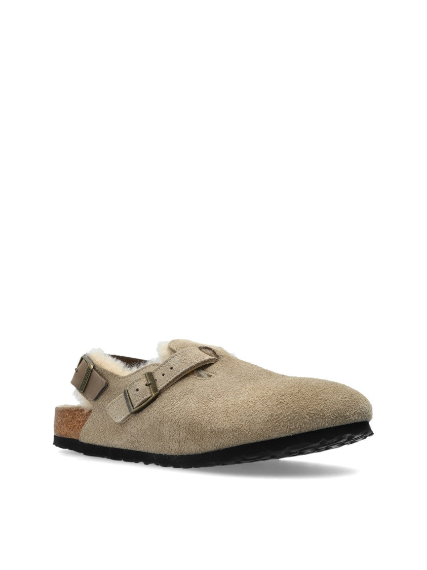Birkenstock Tokio Shearling Suede Mules