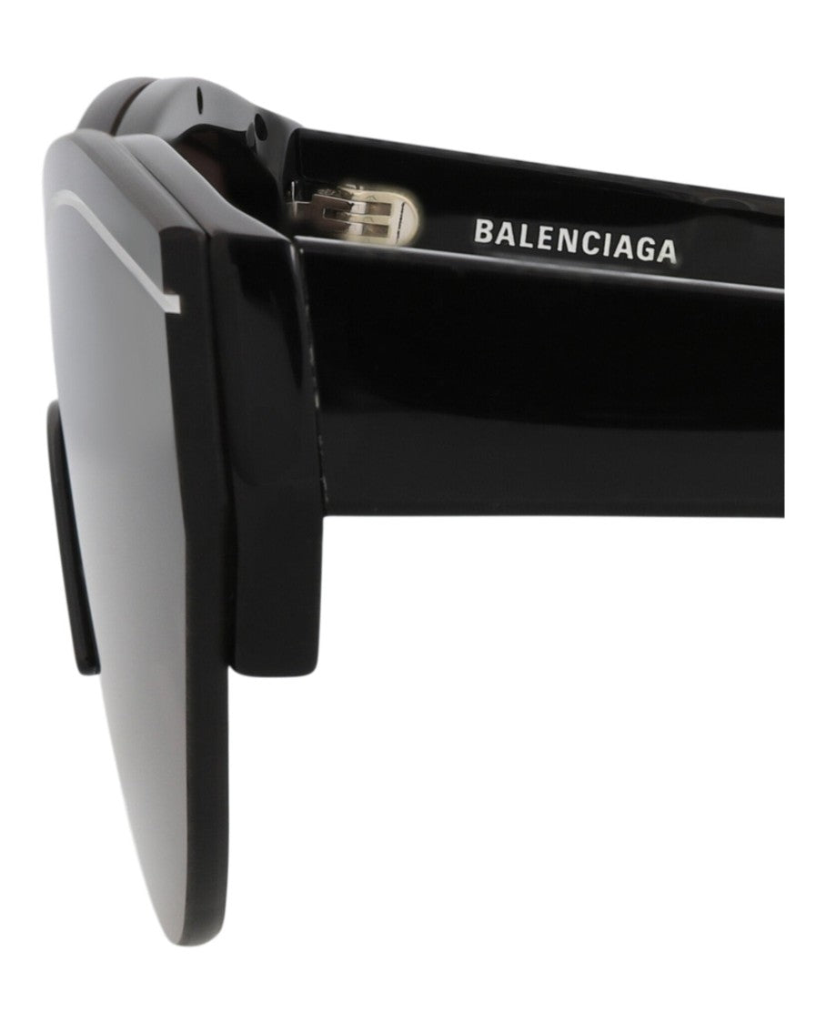 Balenciaga Shield-Frame Acetate Sunglasses With Sleek Glossy Finish
