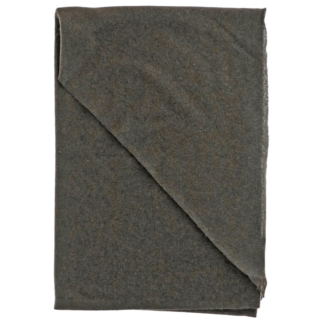 Faliero Sarti Triangular Green Cashmere Scarf With Subtle Texture