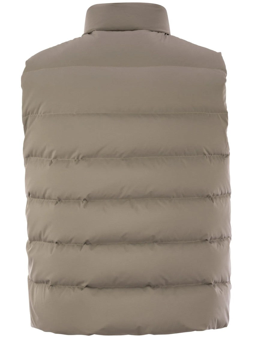 Fay Padded Horizontal Quilting Sleeveless Cotton Vest