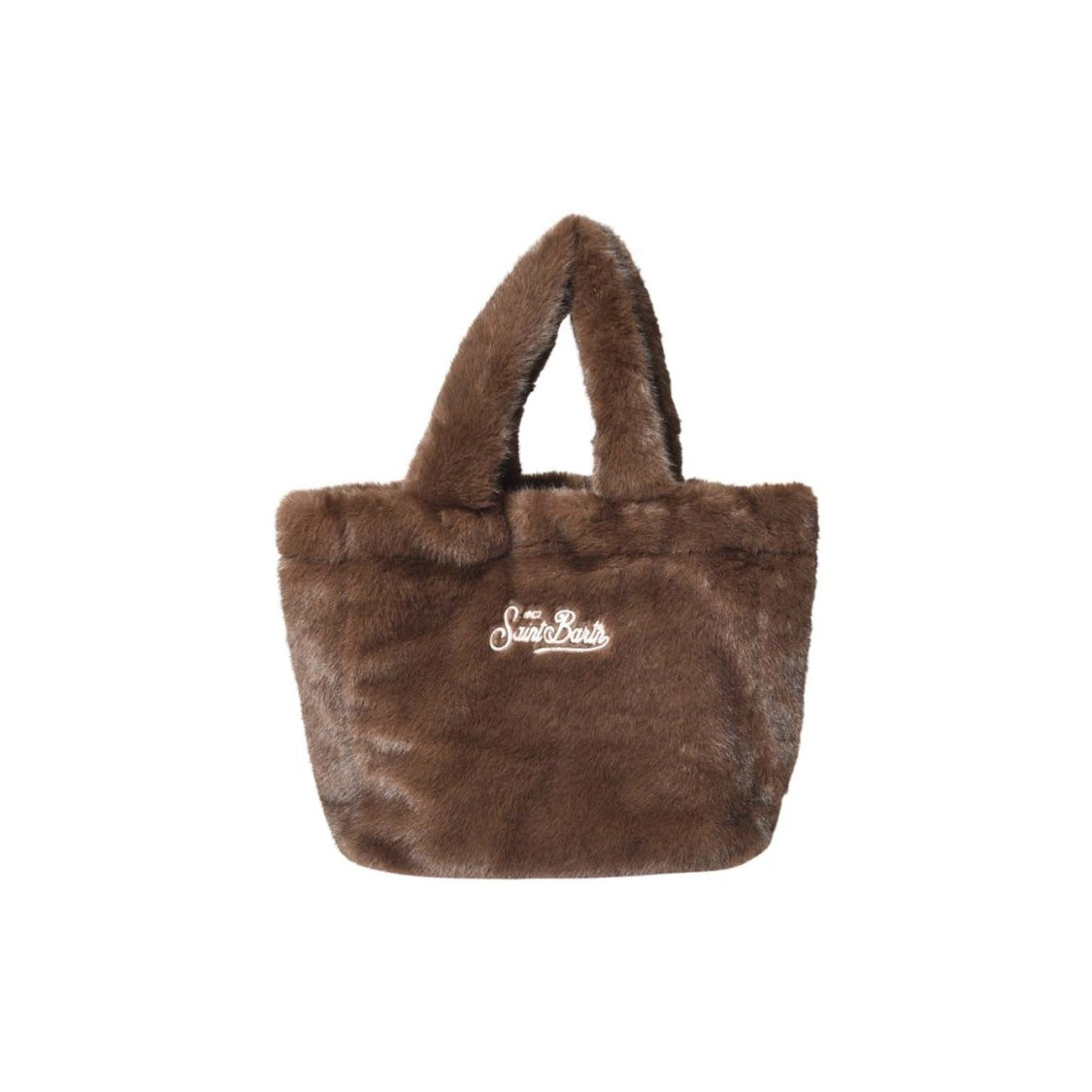 Mc2 Saint Barth Structured Brown Handbag With Timeless Design