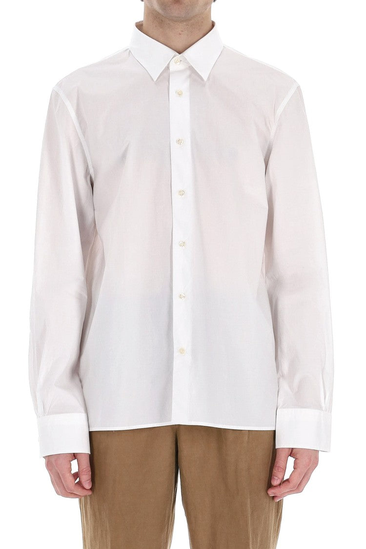 Officine Generale Italian Collar Cotton Poplin Shirt