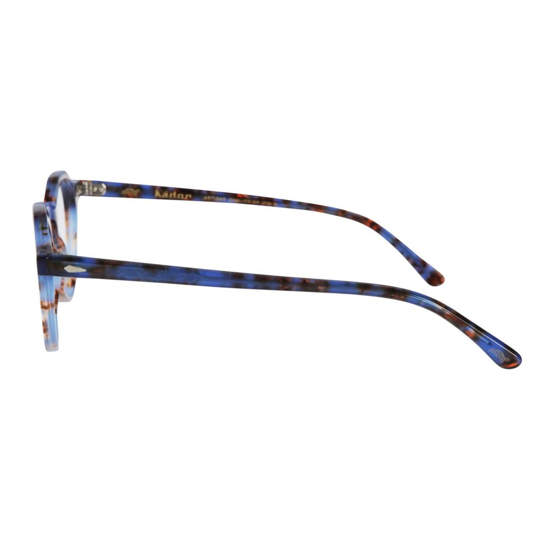 Kador Justin Round Tortoiseshell Pattern Eyeglasses With Keyhole Bridge