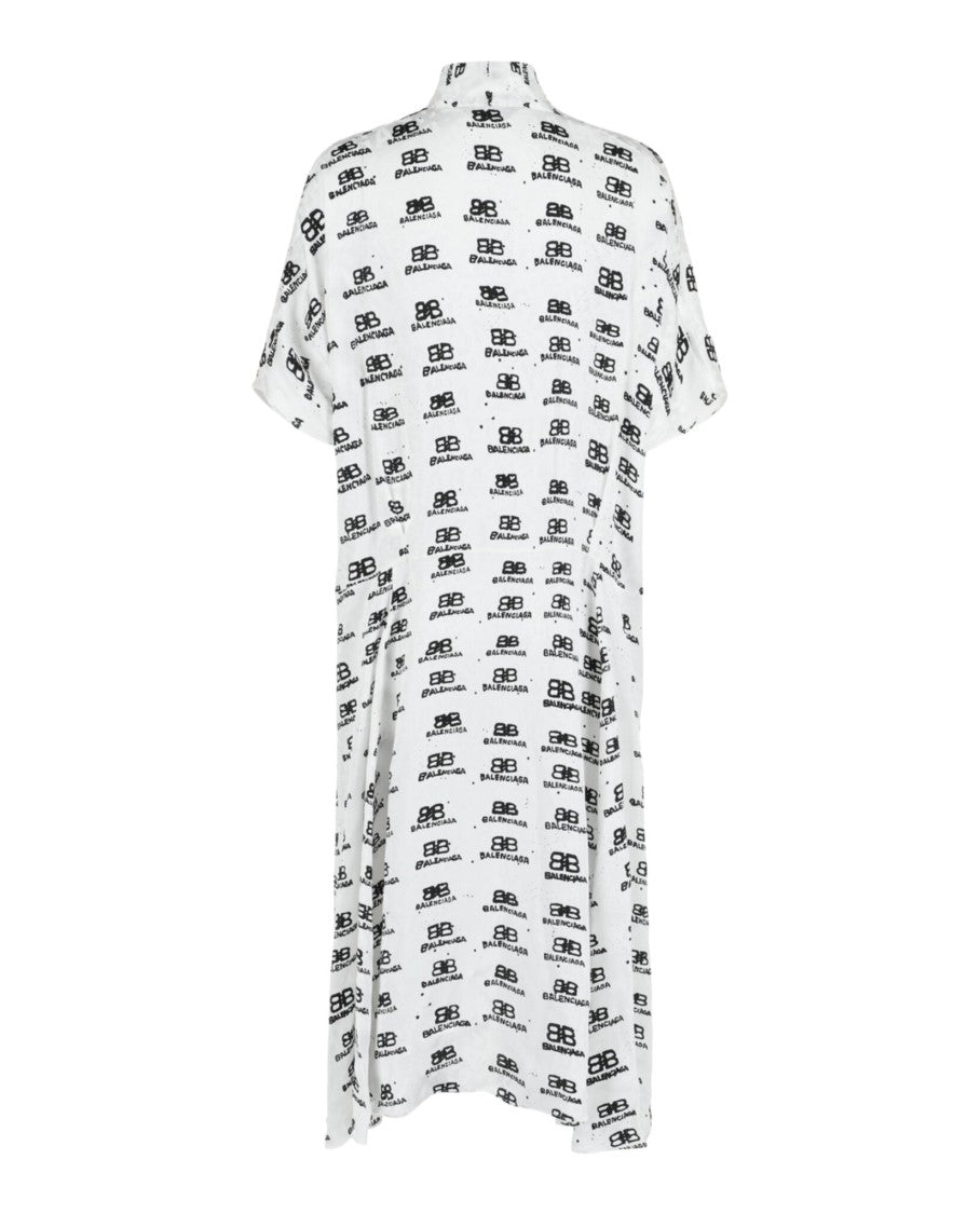 Balenciaga Hand-Drawn Bb Icon Oversized Day Dress