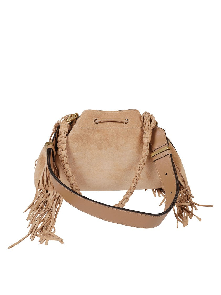 Jimmy Choo Fringed Black Slouchy Bag