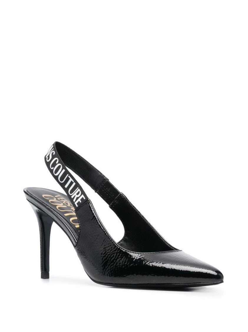 Versace Jeans Couture Black Pointed Toe Stiletto Heel Pumps