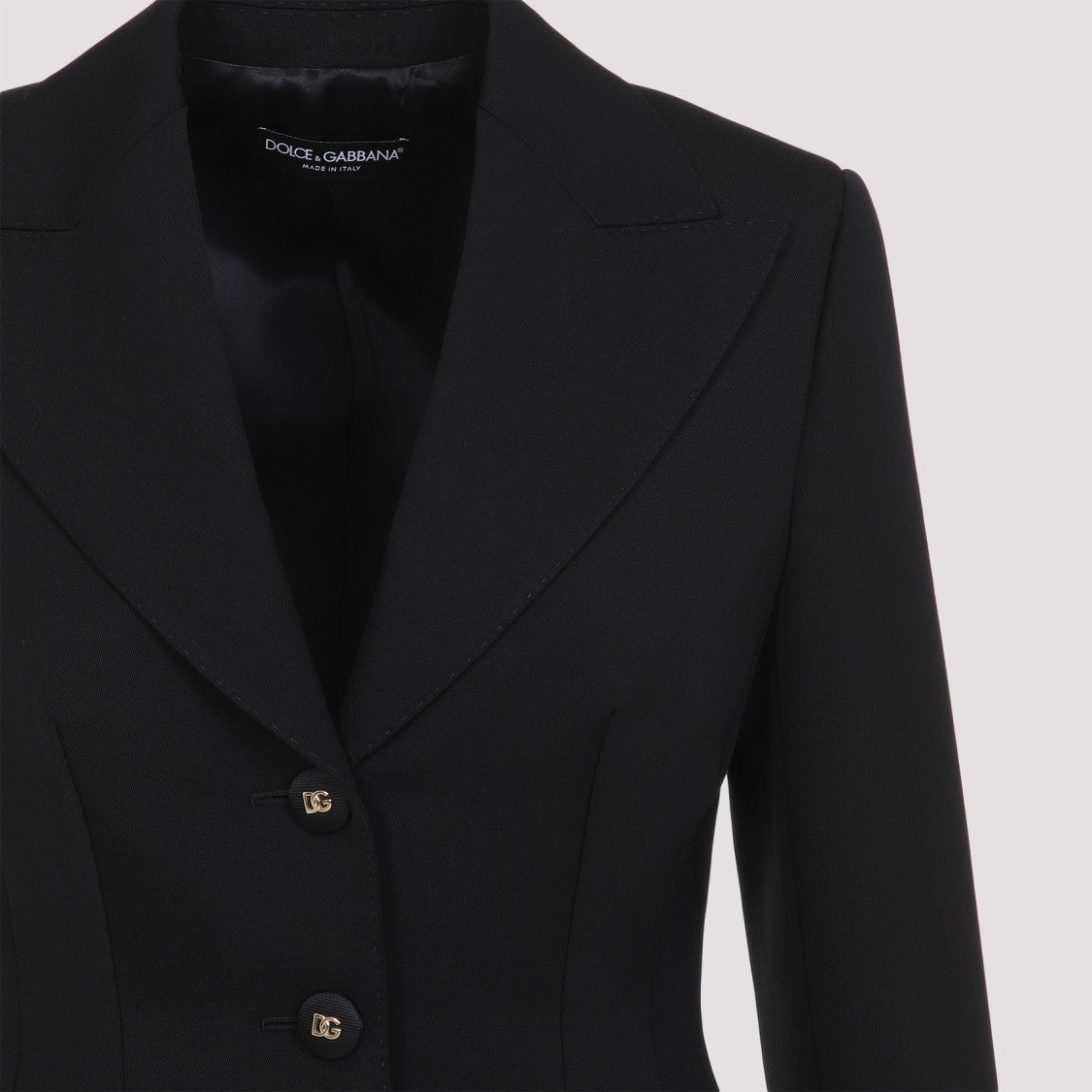 Dolce & Gabbana Black Virgin Wool Jacket