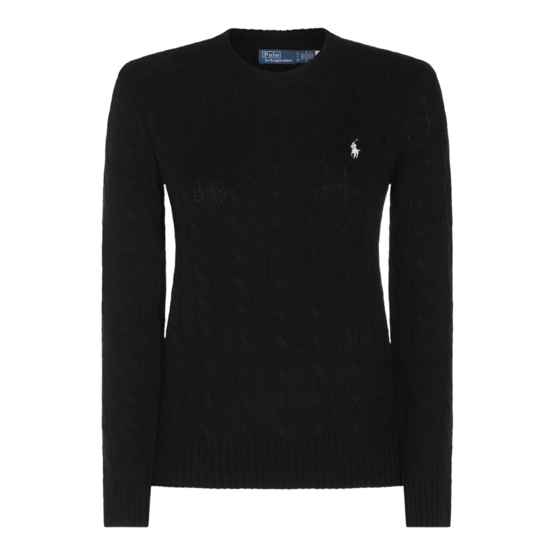 Polo Ralph Lauren Classic Cable Knit Sweater With Embroidered Logo Detail