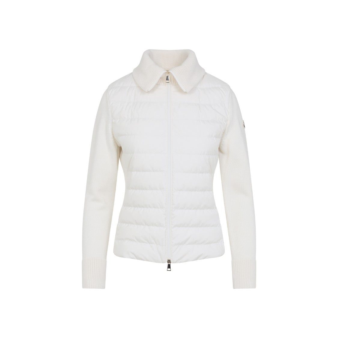 Moncler Natural White Virgin Wool Cardigan