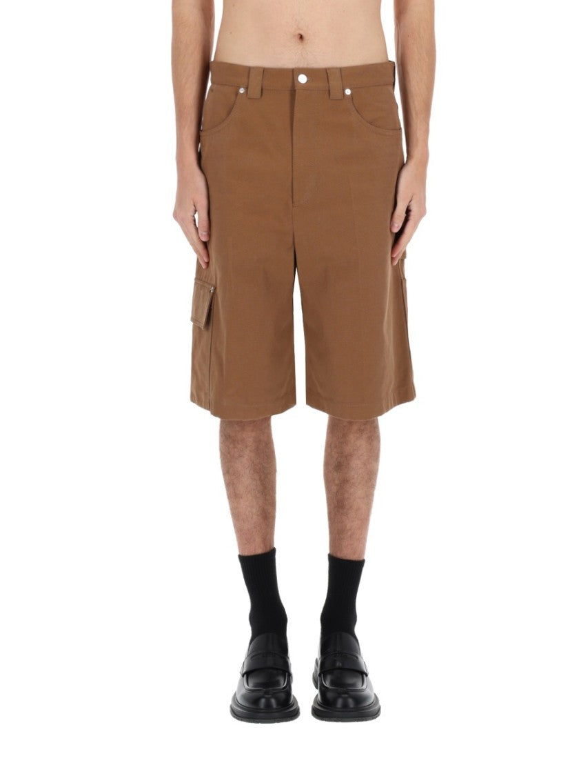 Gucci Gg Monogram Mid-Length Cotton Cargo Shorts
