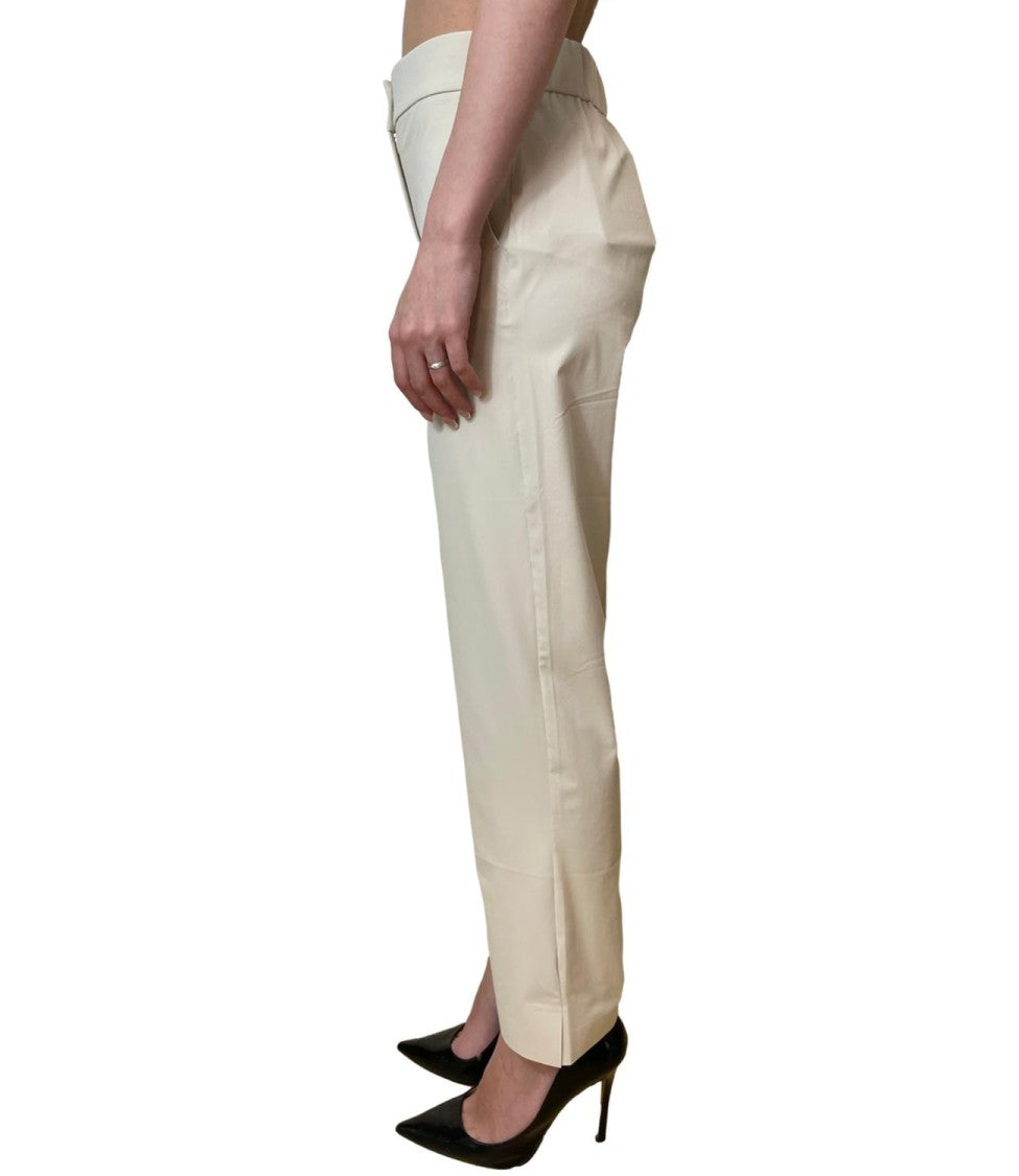 Max Mara Ivory White Mmlpaio Polyamide Trousers