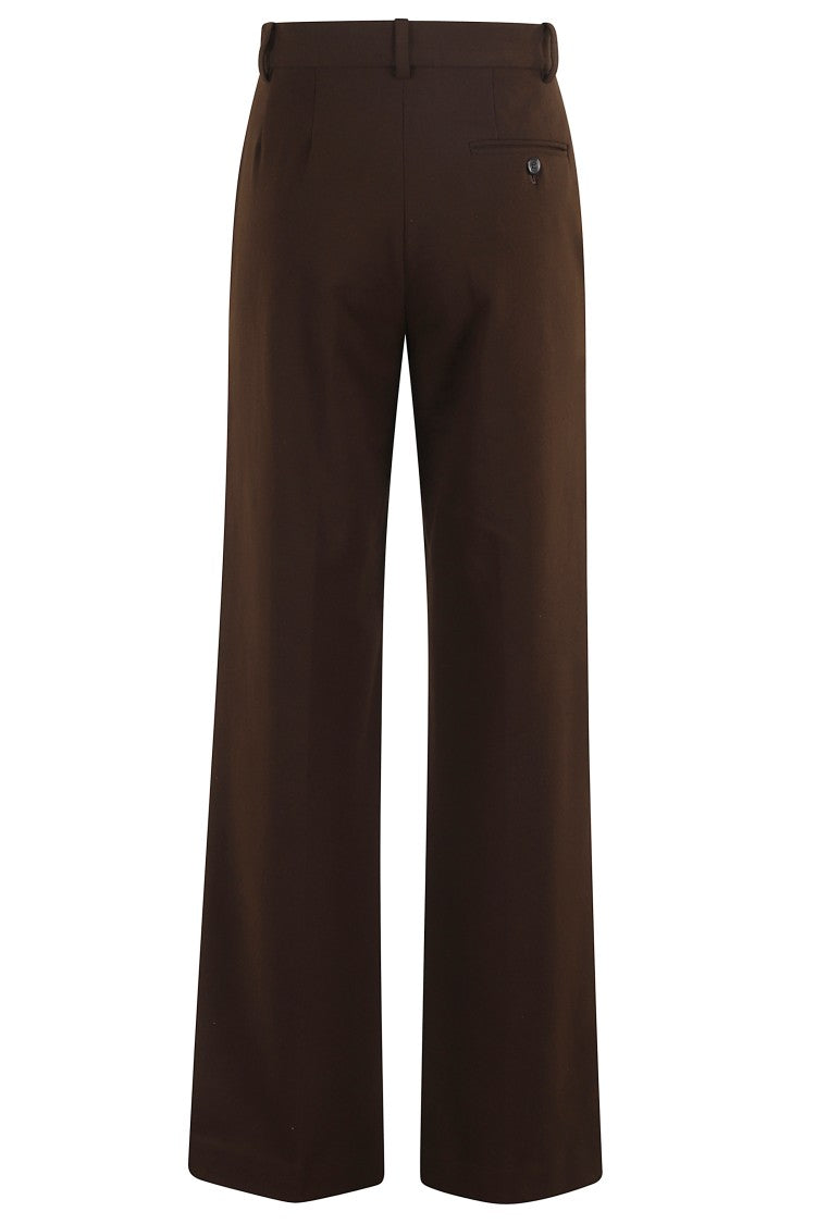 Circolo 1901 High-Waisted Straight Leg Pants With Button-Down Back Pocket