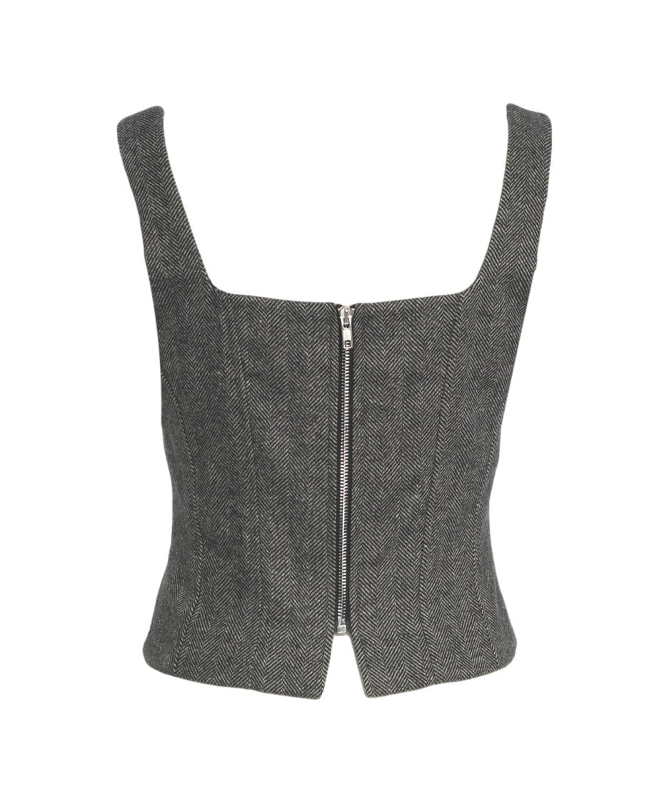 Ottod'ame Square-Neck Bustier Top